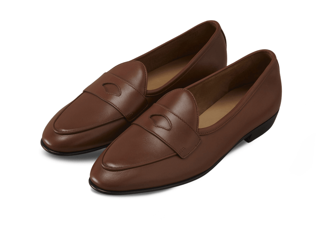 Sagan Classic Ginkgo Loafers in Tan Drape Calf