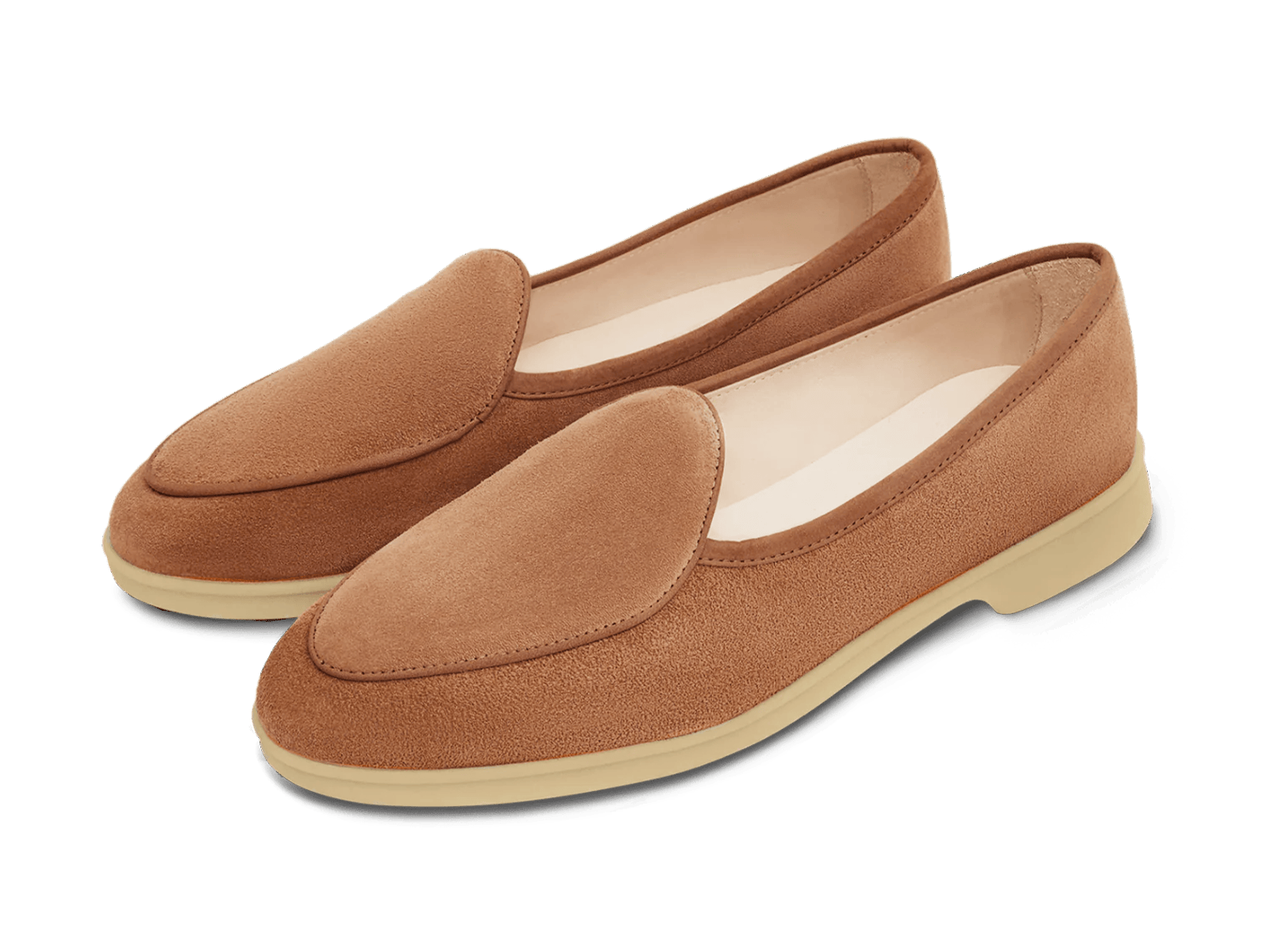 Stride Loafers in Casaque Glove Suede Natural Sole