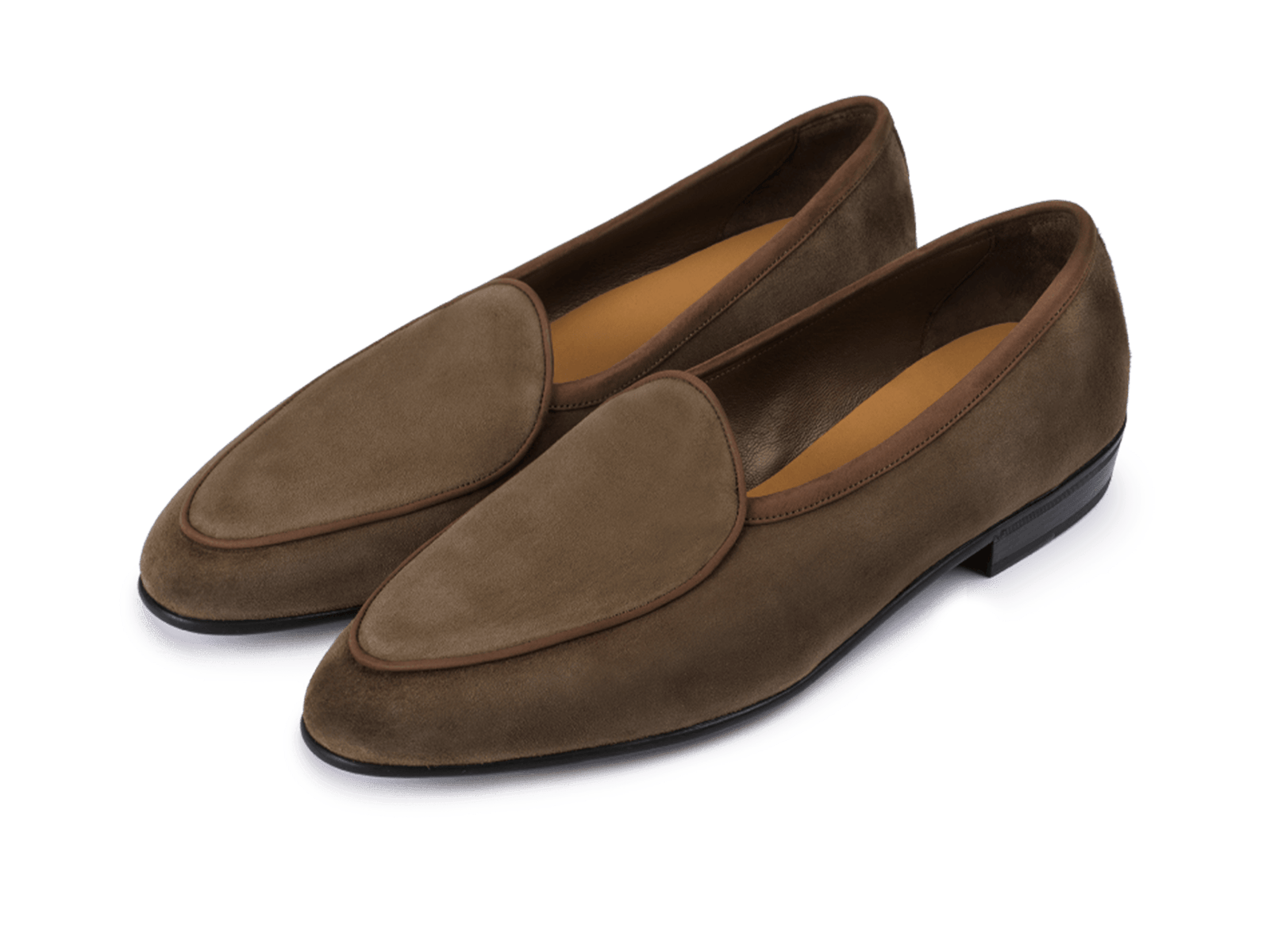 Sagan Rubber Loafers in Olivine Green Asteria Suede