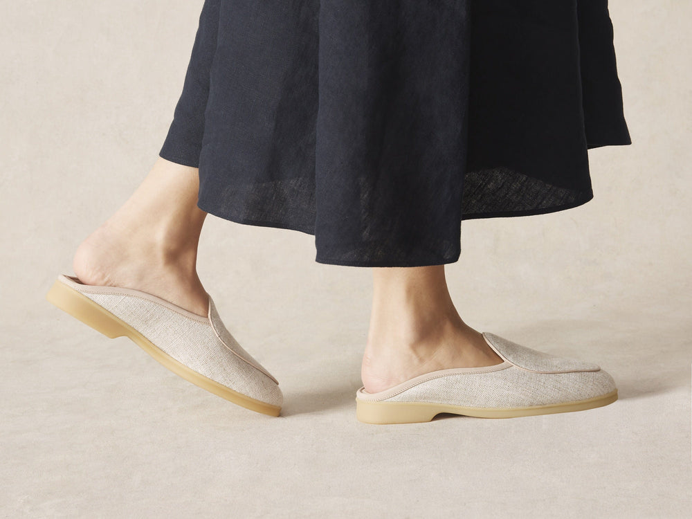 Stride Mule Loafers in Linen Merlinen